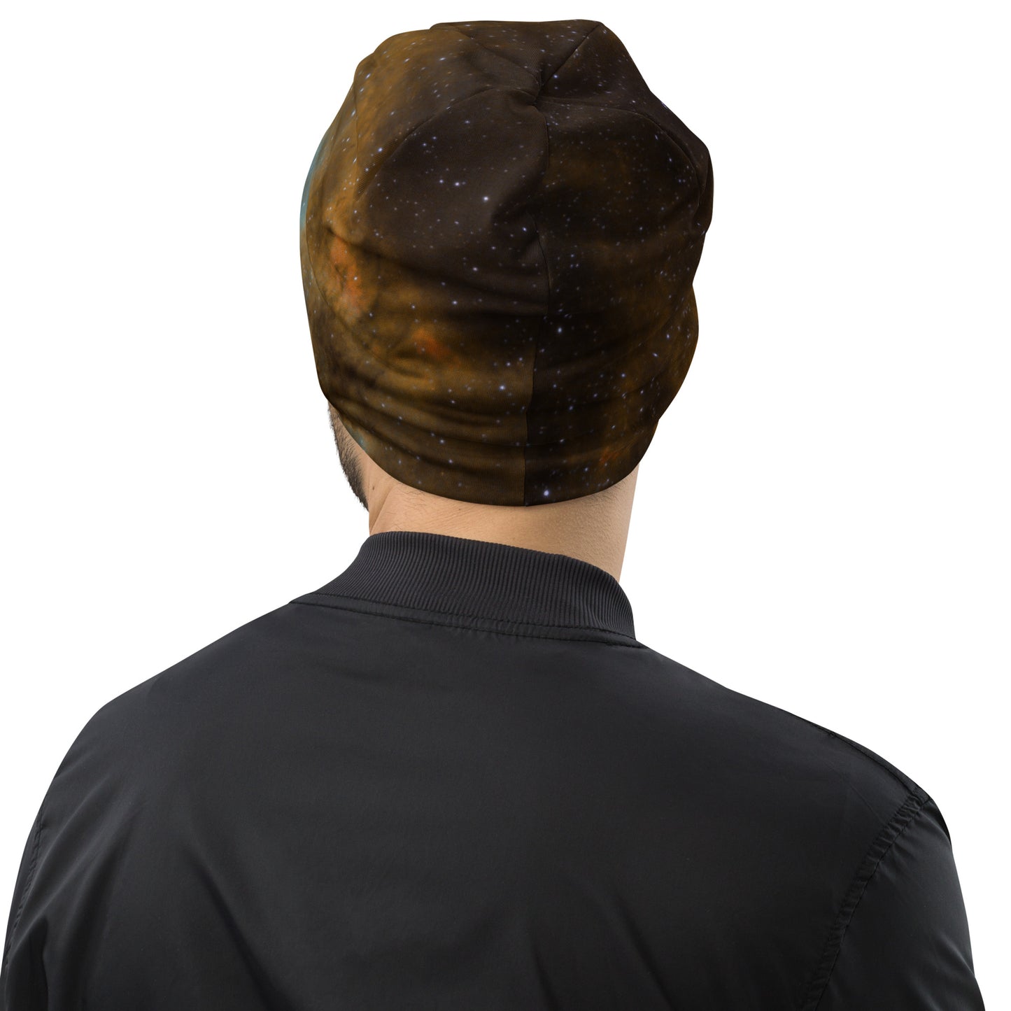 All-Over Print Beanie - Space Black Blue Nebula