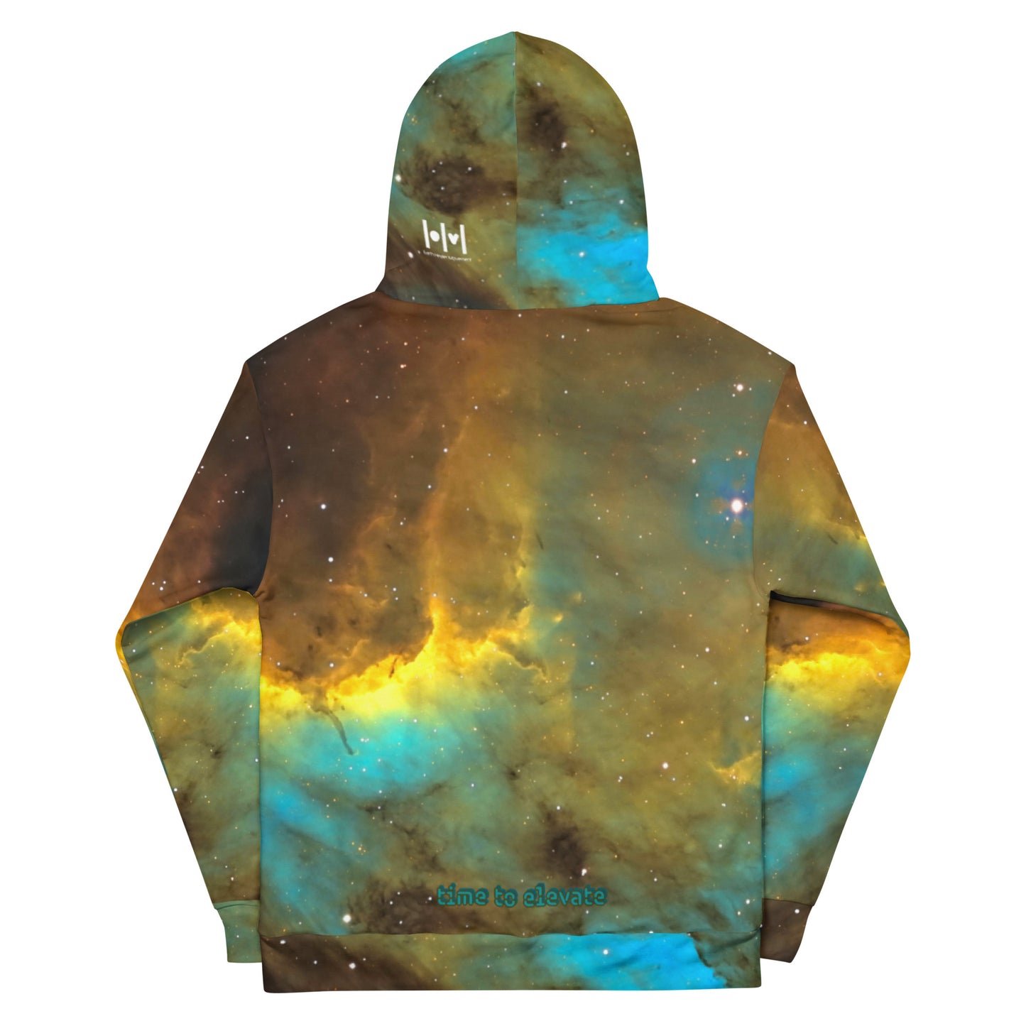 EHM Unisex Hoodie SPACE NEBULA Blue Yellow