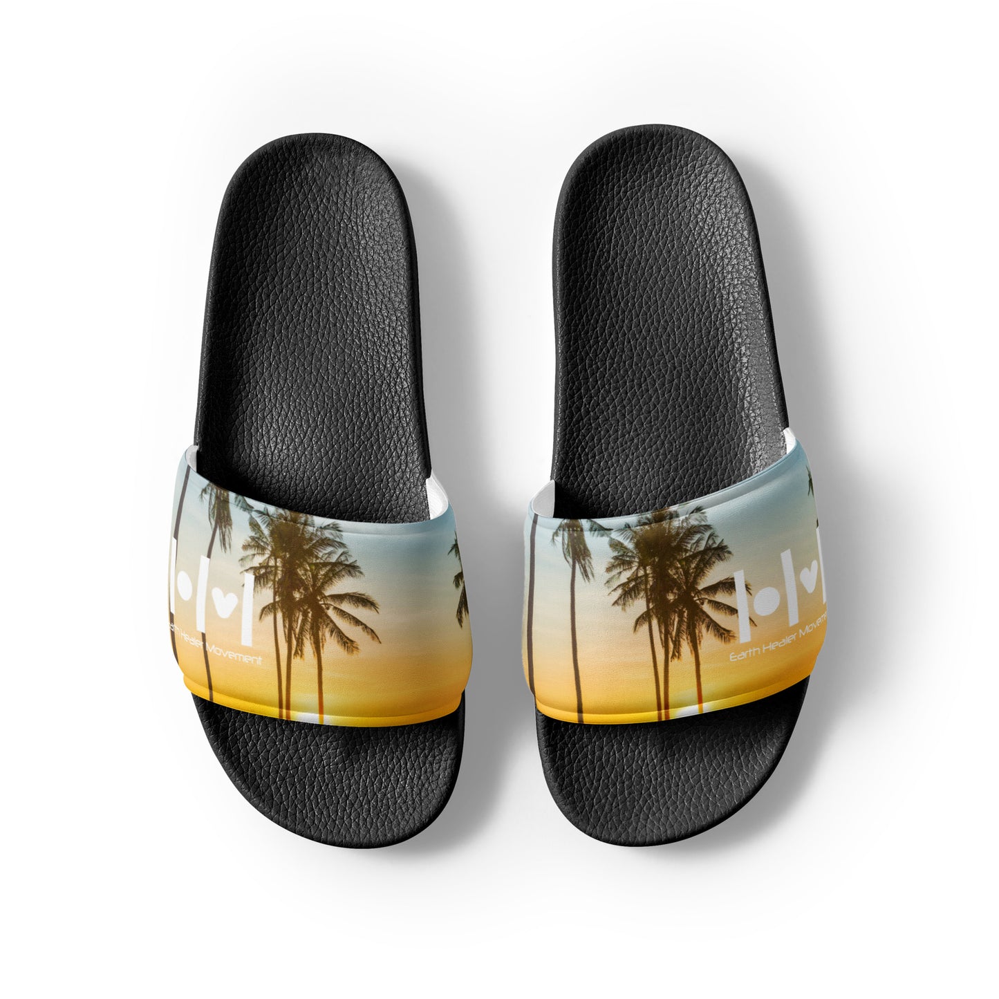 Men’s slides - palms yellow