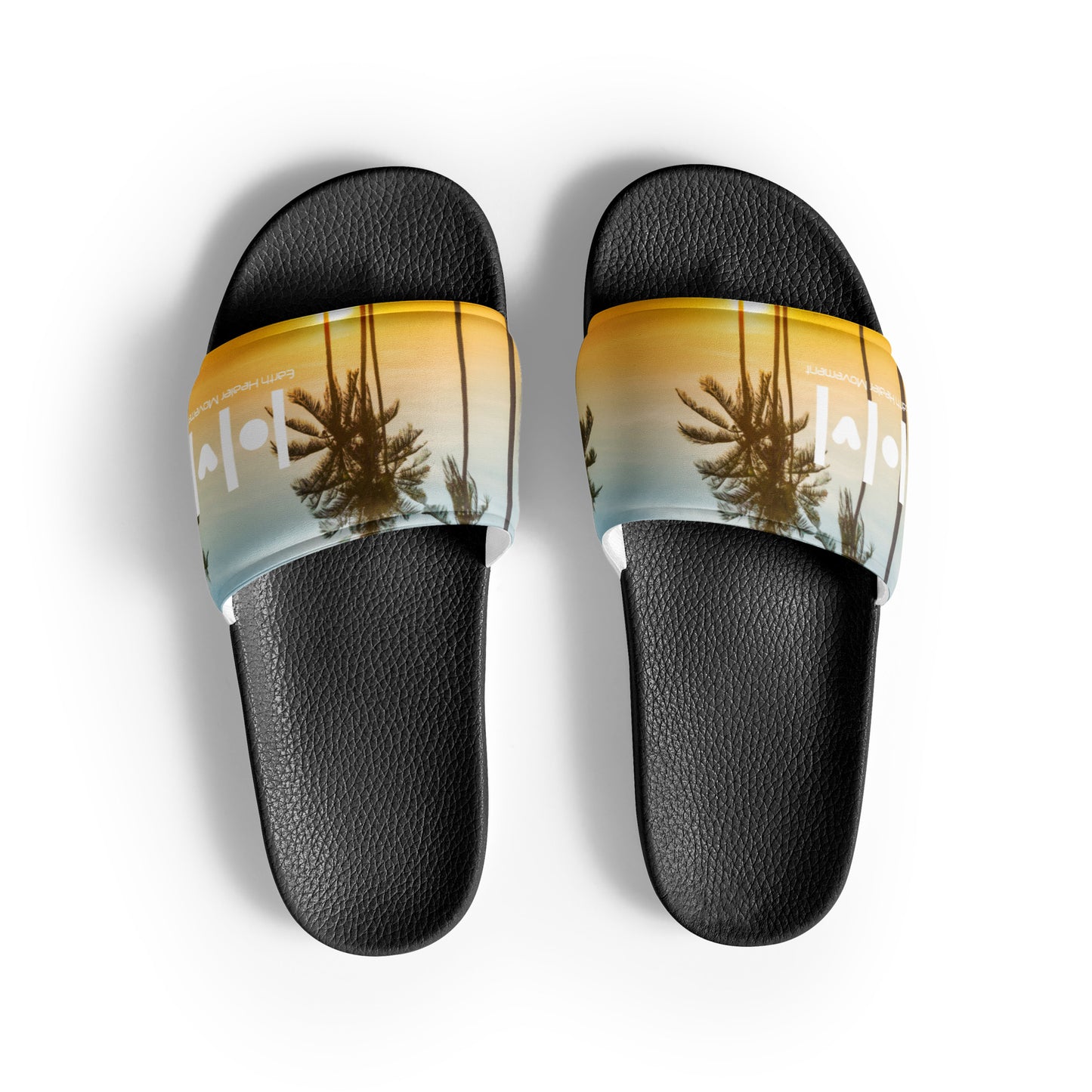 Men’s slides - palms yellow