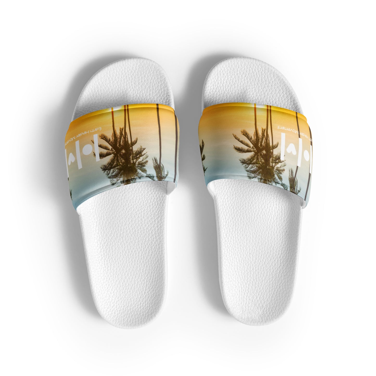 Men’s slides - palms yellow