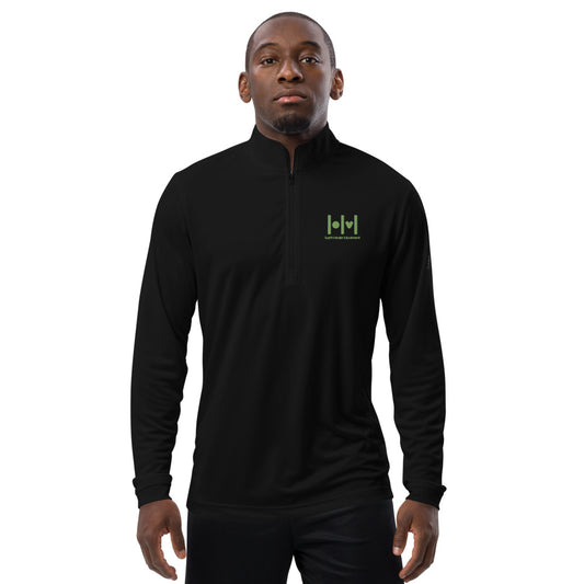 Quarter zip pullover - SAGE GREEN LOGO