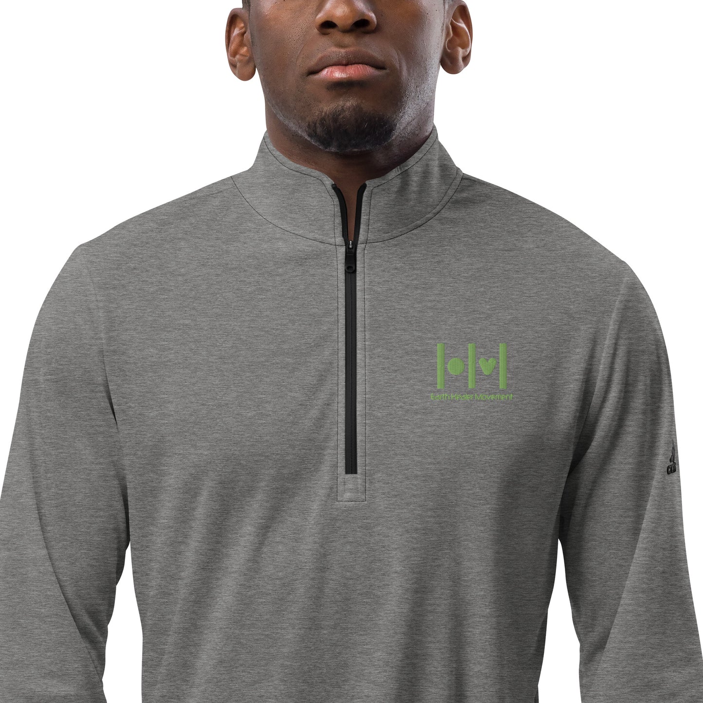 Quarter zip pullover - SAGE GREEN LOGO