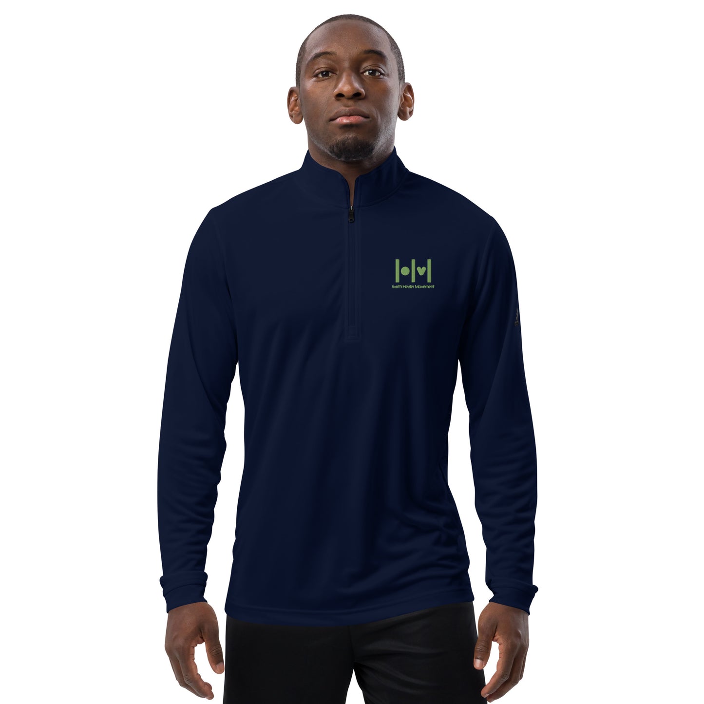 Quarter zip pullover - SAGE GREEN LOGO