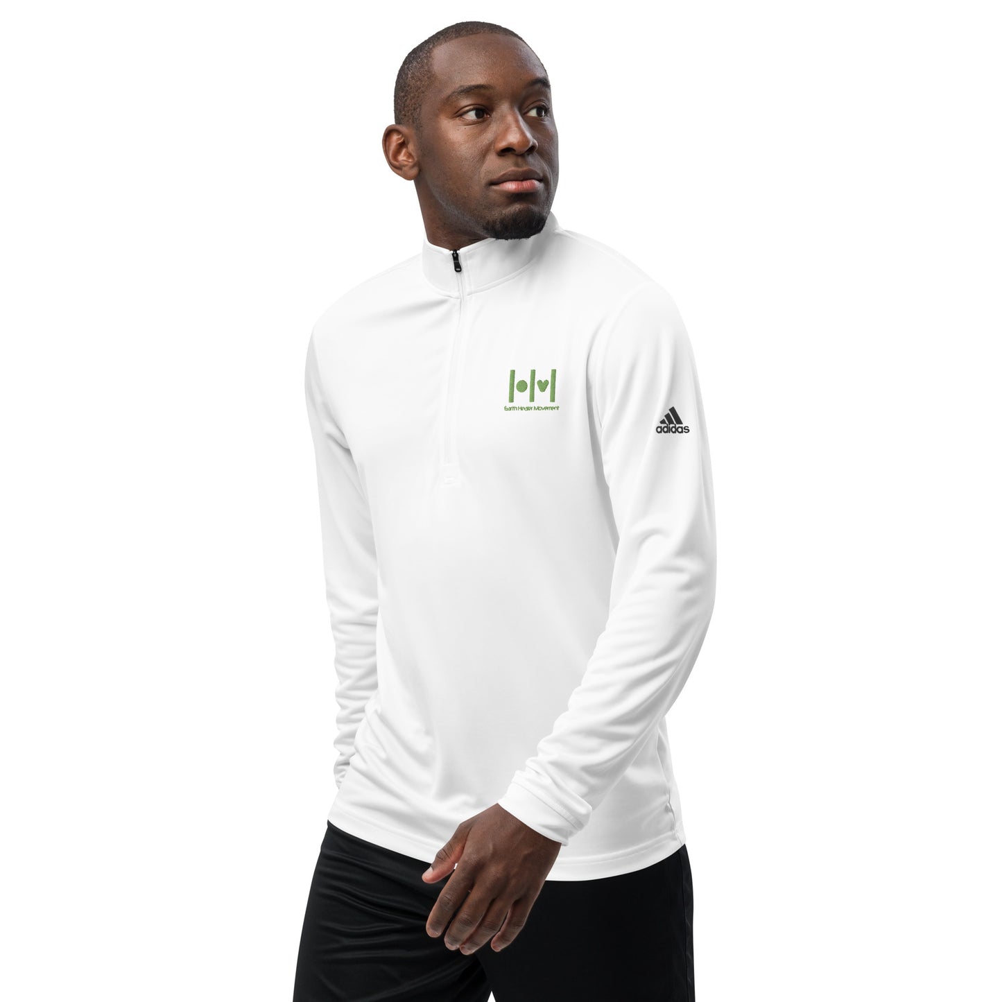 Quarter zip pullover - SAGE GREEN LOGO