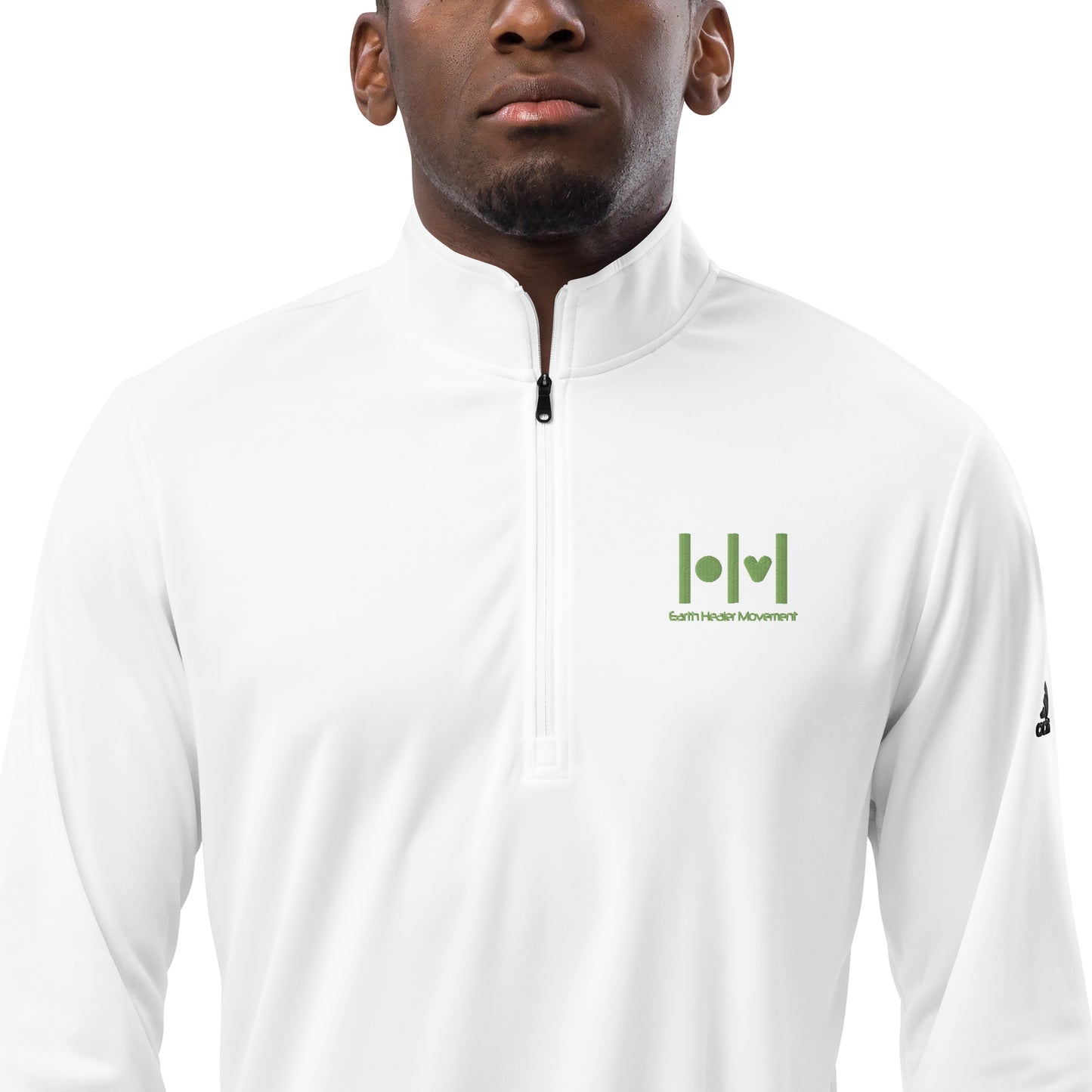 Quarter zip pullover - SAGE GREEN LOGO