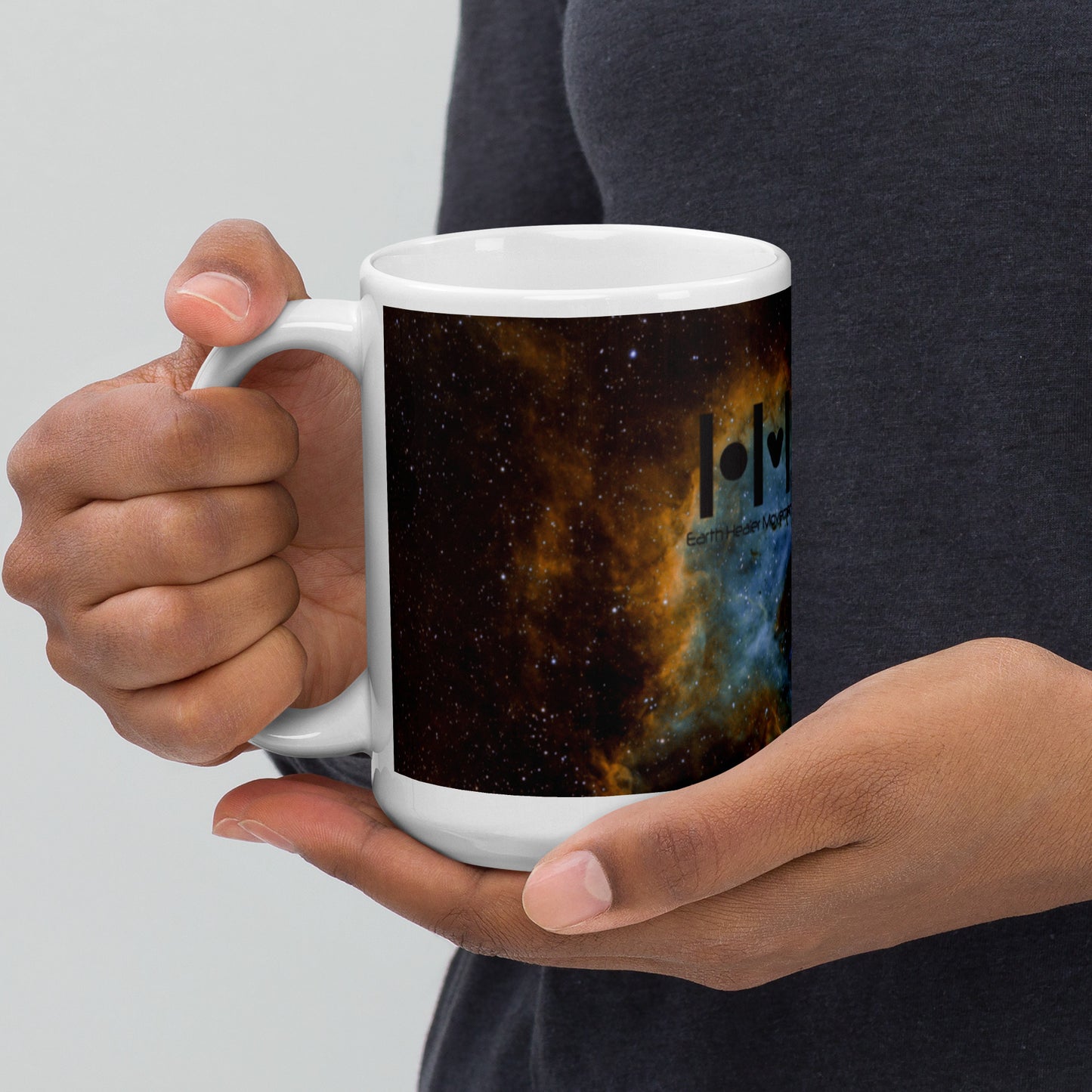 EHM Glossy mug - SPACE Brown Mustard Nebula