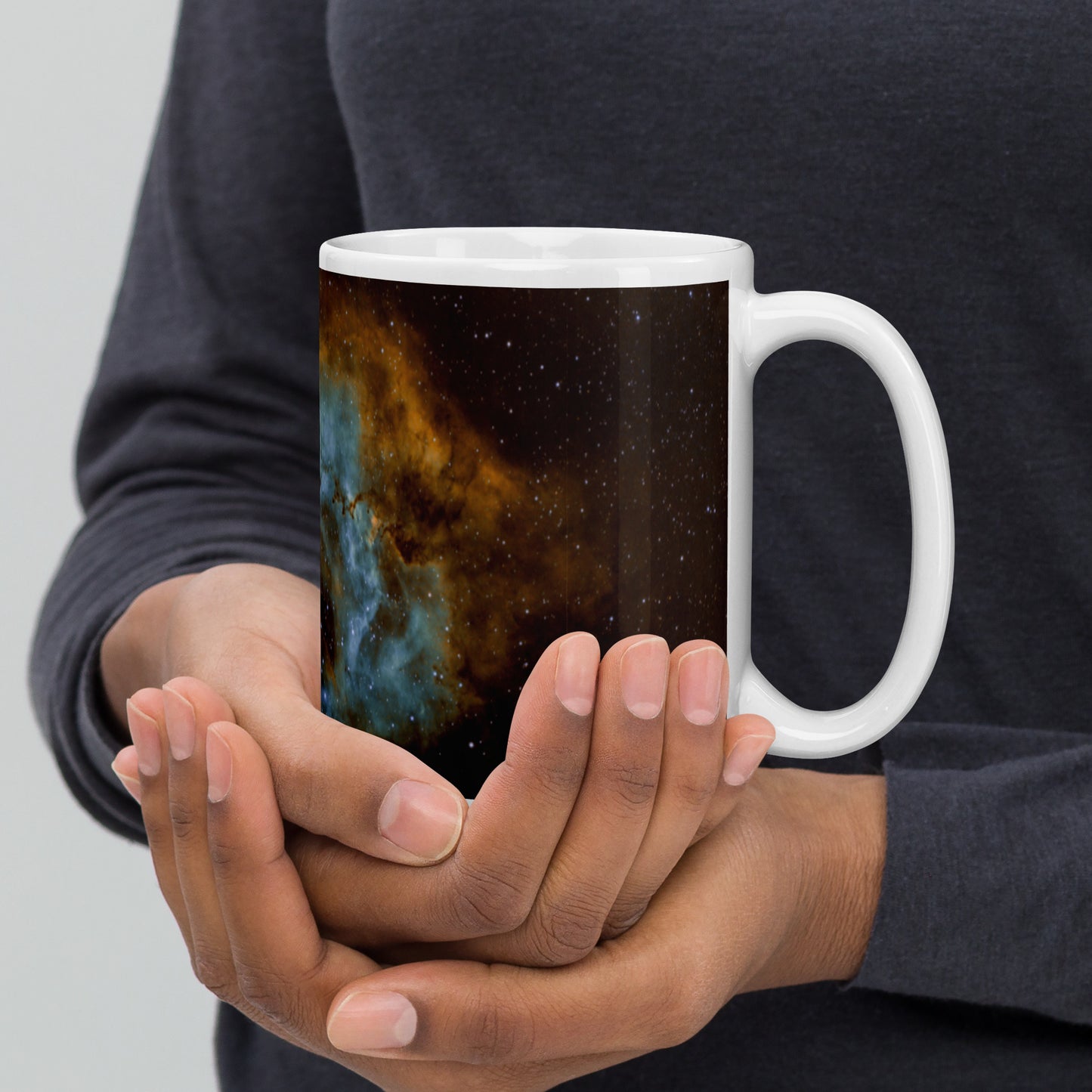 EHM Glossy mug - SPACE Brown Mustard Nebula